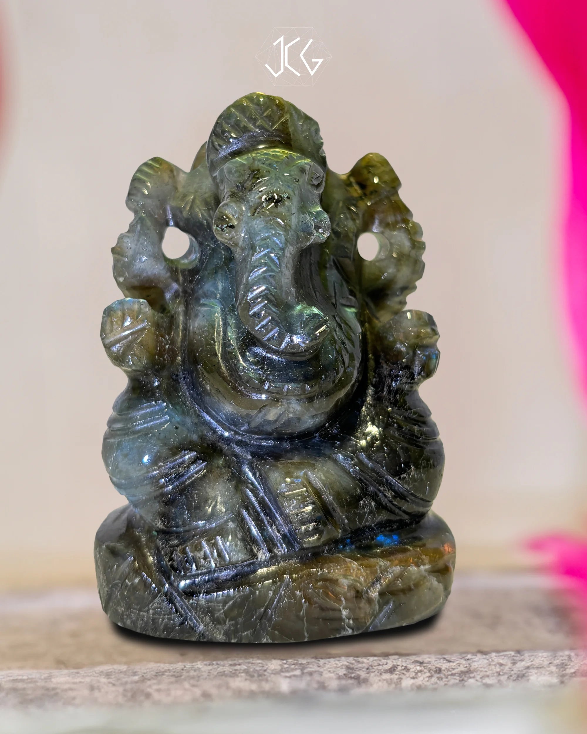 Labradorite Ganesha - Jaipur Crystal Gems